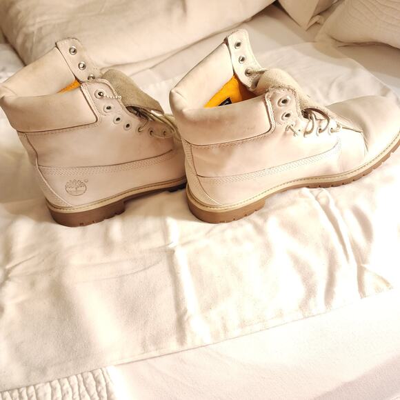 Timberland Cream Leather Primaloft 400 Gram Waterproof Boots Sz 10.5W Men Like N